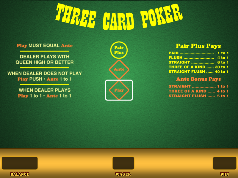 3 cartes poker